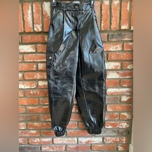 Princess Polly x Olivia Jade collaboration patent pleather cargo pants US size 2